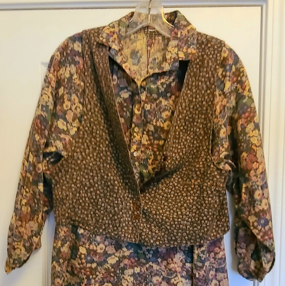 Vintage Floral 1970s Hippie Button Front Blouse - Picture 3 of 7